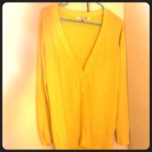 Yellow cardigan